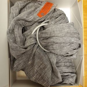 Sakura Bloom Linen Baby Carrier Ring Sling Chambray Marin